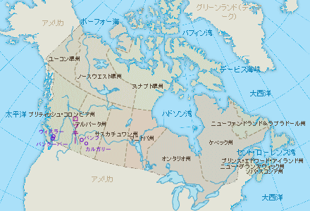カナダ map